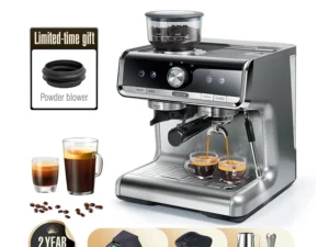 HiBREW  Barista Pro 20Bar Bean to Espresso,Cafetera  Commercial Level Coffee Machine with Full Kit for Cafe Hotel Restaurant H7