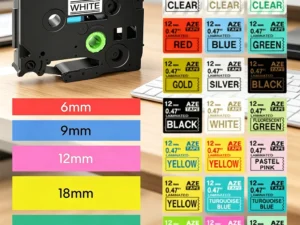 1Pcs 231 TZ Tape Compatible for Brother Label Tape 6mm/9mm/12mm 631 221 241 251 Labeling Ribbon for Ptouch Label Maker PTH110 PT