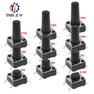 20/50PCS SMD Switch 6*6*4.3mm 5/6/7/8/9/10/11/12/13/14/17 6X6 4Pin Tactile Tact Push Button Micro Switch Self-reset Switches