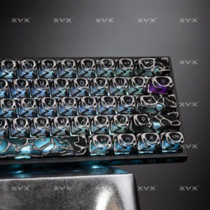 XVX Personality Venom Keycap Metal Texture Hollowed-out Fog Penetrating Personalized Creative Transparent Keycap ABS+PC 61 Keys