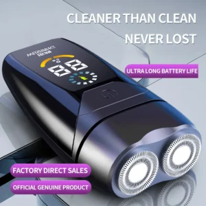 New electric dual head electric display shaver with variable speed and dual speed intelligent digital display beard trimmer