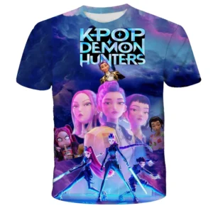 New Fashionable Printed Short Sleeved Summer Casual T-shirt, Suitable for Children, Girls, and Boys