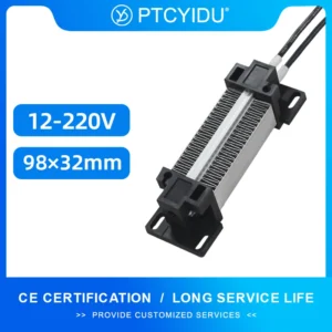 12V 24V 110V 220V 100W Insulated PTC ceramic air heater AC DC Electric heater heating apparatus element 54A1 98x32mm