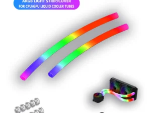 Flexible 5V ARGB LED Neon Tube Light Strip Cover Sleeve For Gaming PC AIO 120 240 360 CPU Water Liquid Cooler Modding