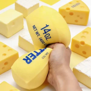 14/23CM Butter Stick Fidget Toys Squishy Elastic Cheese Stick Funny Decompression Stress Anxiety Relief Squeeze Prank Toy Relax