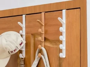 1pc Bedroom Door Hanger Clothes Hanging Rack Over The Door Plastic Home Storage Organization Hooks, Purse Holder For Bags Rails