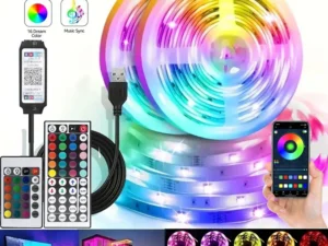 RGB Ambient Light Strip USB 5V LED 5050 Music Sync Flexible Tape Smart Home Lights Remote APP Control for Room TV DIY Decoration