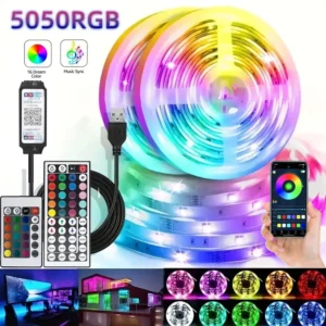 RGB Ambient Light Strip USB 5V LED 5050 Music Sync Flexible Tape Smart Home Lights Remote APP Control for Room TV DIY Decoration