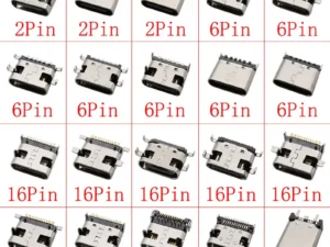 10Pcs USB Type C 2/6/16/24 Pin Connector Female Jack Charging Port SMD SMT PCB Solder DIY Repair USB-C Type-C Socket Connectors