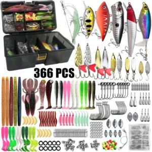 86/88/136/149/366pcs Fishing Lure Kit For Trout/Pike/Bass Multi-Lure Fishing Set Layered Tackle Pro Gear Tackle Box