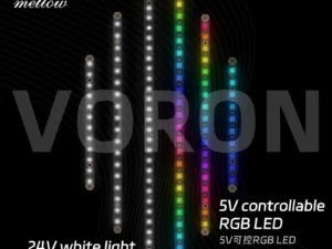 2Pcs Mellow Daylight PCB Kit 5V RGB / White LED Bar For 3D Printer Voron 0.1/0.2 2.4 Trident 350/300/250 Micron+ Lamp Bar