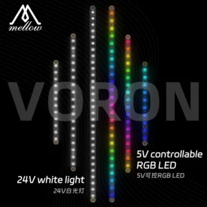 2Pcs Mellow Daylight PCB Kit 5V RGB / White LED Bar For 3D Printer Voron 0.1/0.2 2.4 Trident 350/300/250 Micron+ Lamp Bar