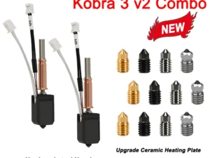 For Anycubic Kobra 3 v2/Kobra 3 v2 Combo Hotend Kit New Upgrade Hotend ceramic hotend 3D Printer Brass Hardened steel nozzle