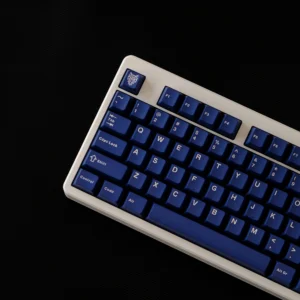 114 Keys Dark Blue Double Shot PBT Keycaps Custom Keyboard Keycaps Cherry Profile for Cherry MX Switches Mechanical Keyboard