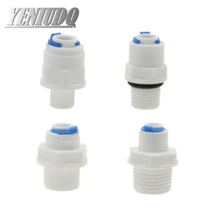 1/4" 3/8" Water Filter Quick Connector to 1/2" 3/4" Male Thread/Female Thread Straight Connectors RO Water Filter Fitting
