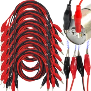 1-20Set Red Black Alligator Clips DIY Test Leads Double-ended Crocodile Test Clips for Multimeter Measure Tool Lead Connector