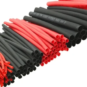 127PCS Black Red Heat Shrink Tubing 2:1 Assortment Polyolefin Tube Car Cable Sleeving Wrap Wire Kit