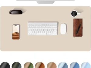 Large Mouse Pad,Office Desk Mat, Leather Desk Pad Protector, Non-Slip PU Leather Desk Blotter, Laptop Desk Pad