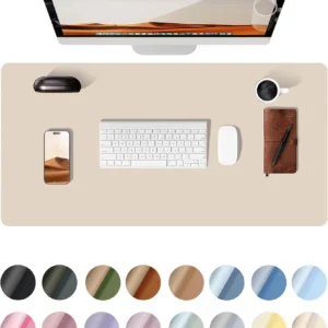 Large Mouse Pad,Office Desk Mat, Leather Desk Pad Protector, Non-Slip PU Leather Desk Blotter, Laptop Desk Pad