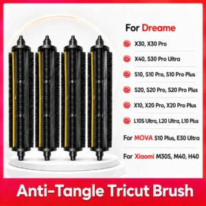 TriCut Brush Fit For Dreame X40 Ultra, X30 Pro, X20 Pro, S10, S20 Pro Plus, L10S Pro Ultra, Mova E30 Ultra, Xiaomi M30S, M40,H40