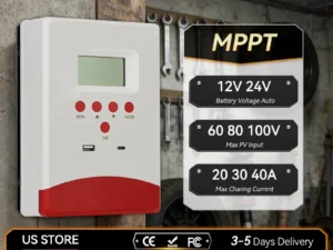 CGSOLAX 20A 30A 40A MPPT Solar Charge Controller 12V 24V Auto Solar Panel Regulator With LCD Display Battery Charging Controller
