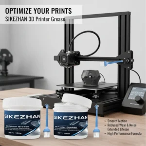 Premium PTFE 3D Printer Grease for Z-Axis Screws & Rails - Noise Reduction Lubricant for Ender 3, Bambu Lab, Prusa, Voron-400g