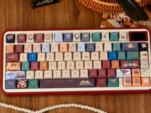 Magic Academy Keycaps PBT Cherry 130 Key Creative Keyboard Keychain Compatible with 61/75/87/104/108 Mechanical Keyboards