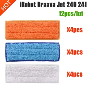Washable Wet Mopping Pads Damp Pads Dry Pad Cloth For iRobot Braava Jet 240 241 Cleaner Robot Spare Parts Rag Replacement kit