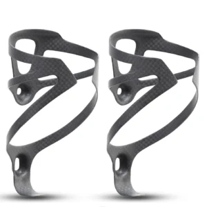 HUALONG 3K Carbon Fiber Bicycle Water Bottle Cage Road MTB Gravel Bike Water Bottle Holder Cages, Matte Black, Weight (16±2g)