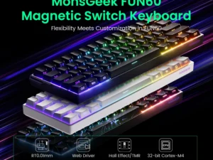 Akko MonsGeek FUN60 Mechanical Keyboard Magnetic Switch 60% Gaming Keyboards Rapid Trigger 0.01mm 8K ARGB HE/TMR Custom Keyboard