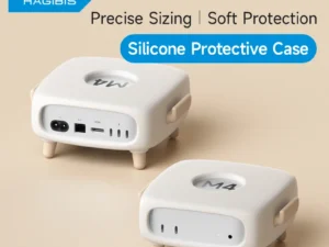 Hagibis Silicone Protective Cover Case for Mac Mini M4/M4 Pro 2024 Soft Shockproof Anti-Scratch Dock Dustproof Desk Stand Cute