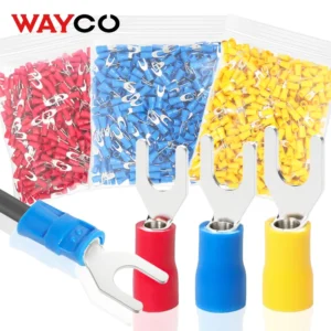 500PCS Fork Crimp Terminal M4/M5/M6 Spade Plugs Pre-insulated Ferrules Lugs For Splice Electricals Cable Wire End Connectors