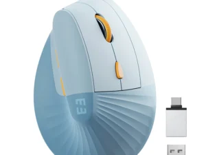 SEENDA Vertical Wireless Mouse Type C Rechargeable Ergonomic USB & Type C Mice for Laptop Laptop PC MacBook Windows Android