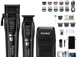 Kemei Professional Electric Hair Clipper Kit Rechargeable Hair Trimmer Shaver For Men USB Charging Beard Razor KM-2797 KM-1102