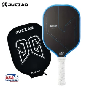 JUCIAO USAPA Approved Thermoformed Unibody T700 Raw Carbon Fiber Pickleball Paddle Spin Textured Surface With Foam Edge