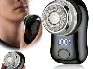 Man Electric Beard Shaver,Stainless Steel Spiral Razor,USB Rechargeable, Net Shaving Function, 1 Level, 1 Razor,Battery Life.