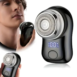 Man Electric Beard Shaver,Stainless Steel Spiral Razor,USB Rechargeable, Net Shaving Function, 1 Level, 1 Razor,Battery Life.