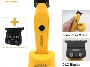 JUCAI MINICANDY JC-08 Professional Men's Hair Clipper DLC Blade Brushless Motor with Base Charger Hair Trimmer Finishing Machine