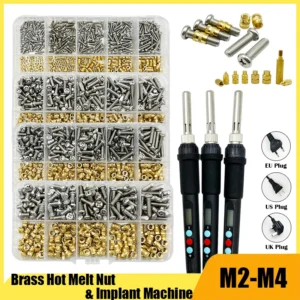 Heat Insert Nut Stainless Screw TS100 Soldering Iron Tip Insert Internal Thread Head Brass Hot Melt Insert Nuts Bolt Insertion