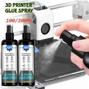 100/200ml Strong 3D Printer Adhesive Spray Suitable for PLA, ABS, PETG, TPU Filaments - Reduces Warping, Enhances Bed Adhesion