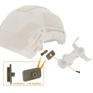 Tactical Headset Helmet Bracket Rail Adapter Converts To Compatible Wendy's Helmet & MLOK Helmet & ARC Helmet Stand Accessories
