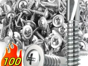#8 M4.2 Stainless Steel Self-tapping Screw Large Round Flat Head Self Drilling Screw Fastener for Wood Sheet Metal Repair