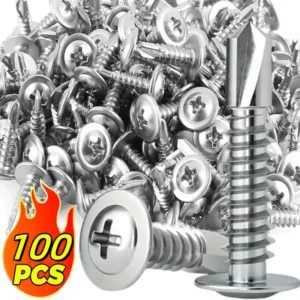 #8 M4.2 Stainless Steel Self-tapping Screw Large Round Flat Head Self Drilling Screw Fastener for Wood Sheet Metal Repair