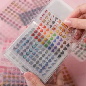 3500pcs/50 Sheets Vintage Clear Mini Stickers with Storage Book for Stationery Kids Gift Craft Supplies Scrapbooking Stickers