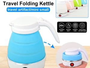 0.6L Mini Folding Kettle Portable Water Heater electric kettle household water heater silicone compression Easy To Travel