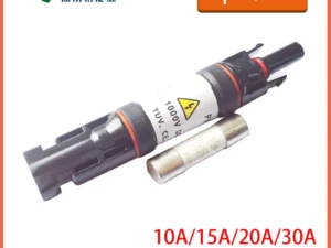 1000VDC 10A 15A 20A 30A DC Solar fuse Connector fusible holder with Inline Fuse for Solar Panel Systems TUV approved