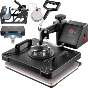 SucceBuy Combo Heat Press Machine 5/6/8 in 1 30*38CM 38*38CM Muntifunctional Sublimation Printer Transfer Mug Hat Plate T-Shirt