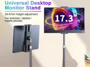 Cdisplay Portable Monitor Stand Adjustable Height Desktop Monitor Bracket for 4.7-17.3 inch Phone Tablet Monitor Support Holder