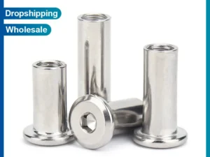 1-20pcs Binding Barrel Nut M2 M3 M4 M5 M6 M8 M10 304 Stainless Steel Hex Socket Cap Furniture Rivet Insert Nut for TV Wall Mount