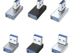 90 Degree Left Right Up Down Angled USB 3.0 A Male to Female Extension Connector Adapter for Laptop PC USB Chargers Converter